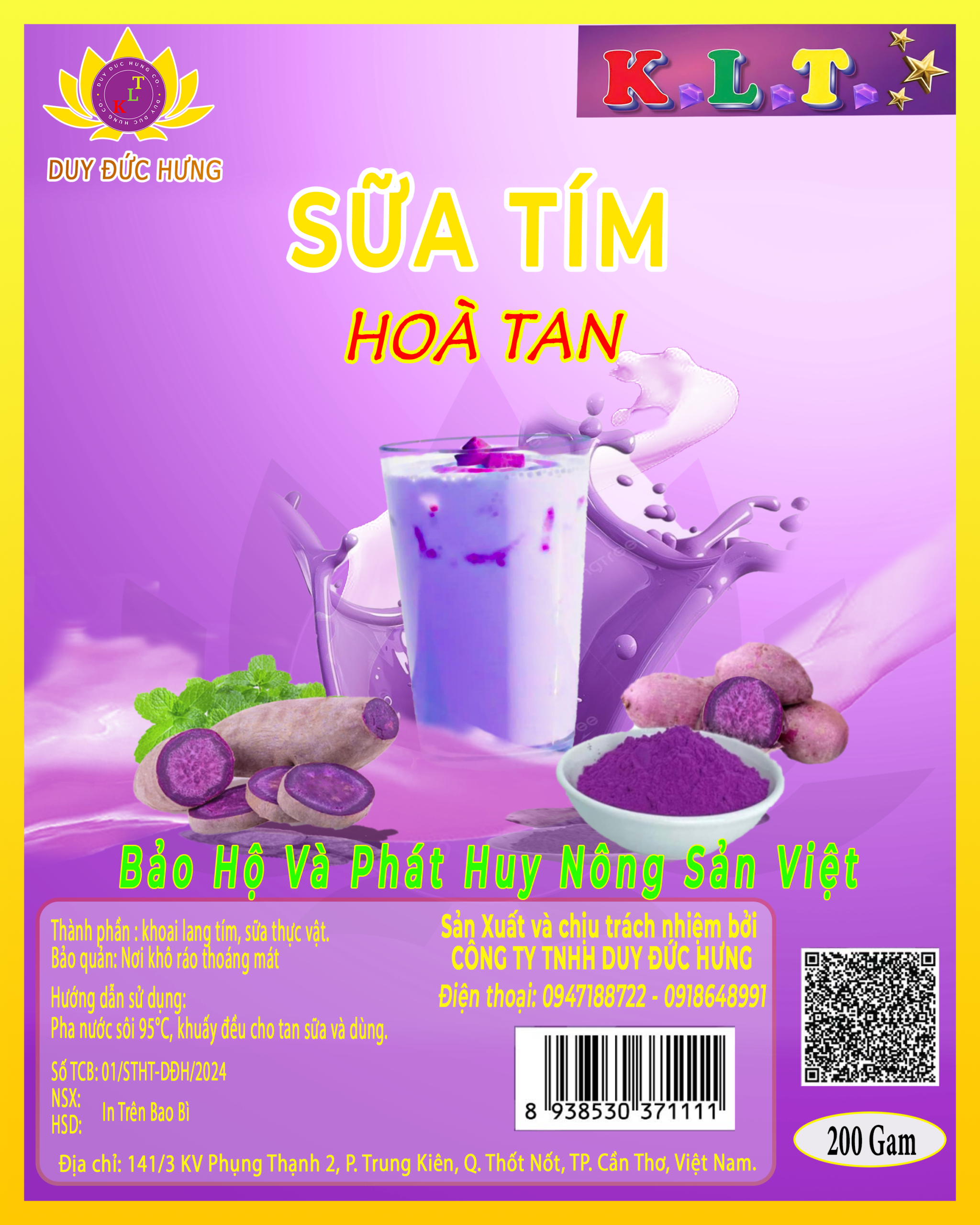 Sữa Tím Hòa Tan