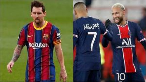Messi và Barca sẽ phải đối đầu Neymar - Mbappe.
