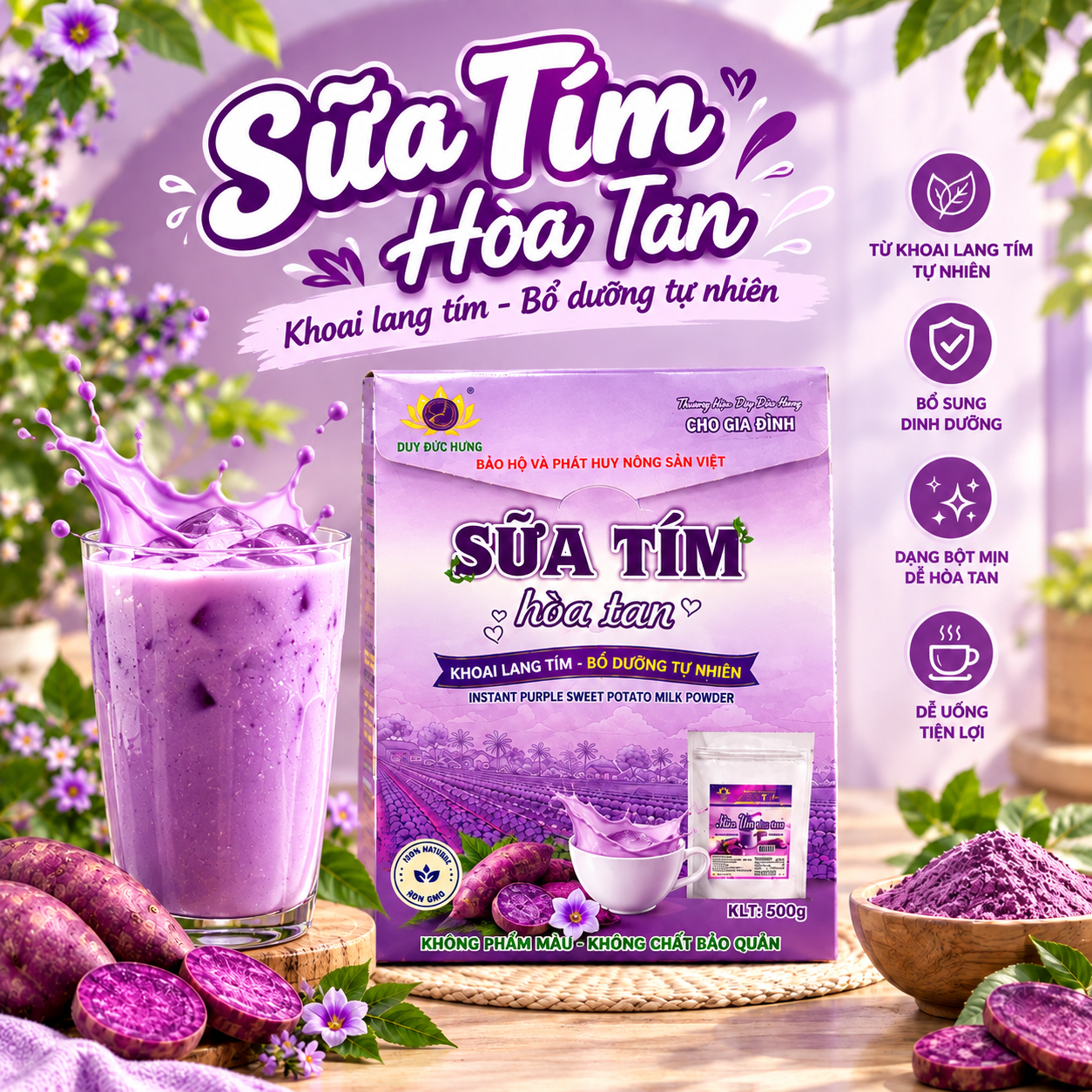 SỮA TÍM HÒA TAN KLT - 500g